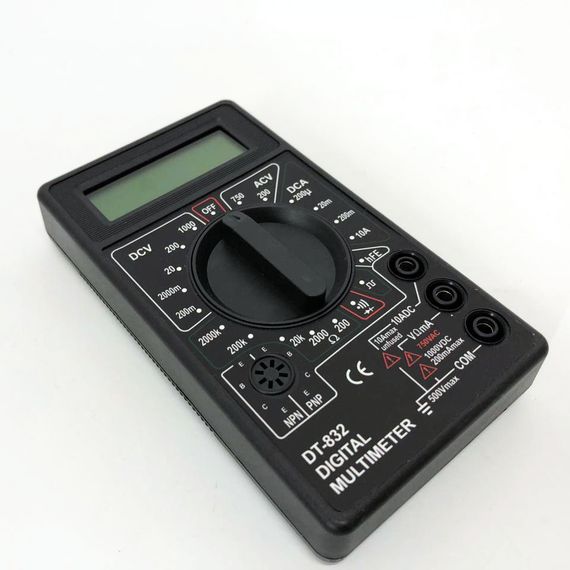 Мультиметр цифровий тестер Digital DT-832 зі звуковим дзвінком, тестер напруги цифровий | Зображення 6