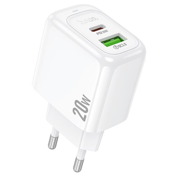 СЗУ Hoco CS54A Surplus PD20W+QC3.0 (1USB-A/1C) White