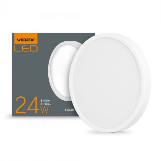LED Світильник накладний круглий 24W 5000К 220V VL-DLRS-245 Videx | Зображення 1