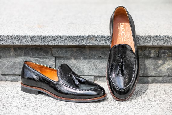 Лаковані лофери, чорний колір 39 розмір | Зображення 7