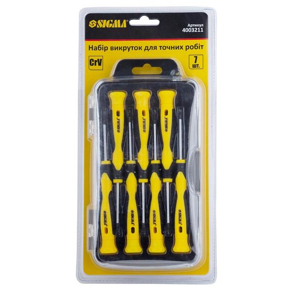 Набір викруток Sigma CrV 7 шт. пластиковий кейс 4003211 | Зображення 2