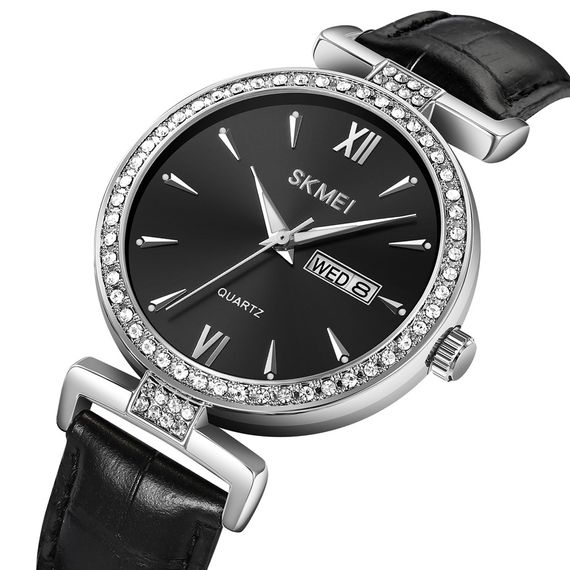 Жіночий годинник Skmei 2090SIBK Silver-Black | Зображення 1