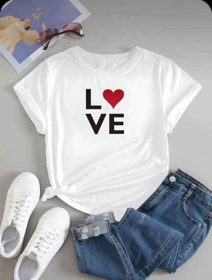 Футболка жіноча з принтом повсякденна XL Білий