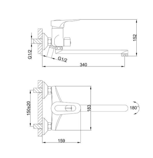 Смеситель для ванны Frap F22004 | Зображення 2