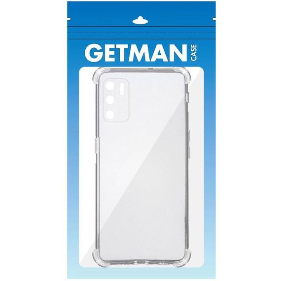 TPU чохол GETMAN Ease logo посилені кути Full Camera для Oppo A16s / A16 / A54s Безбарвний (прозорий) | Зображення 5