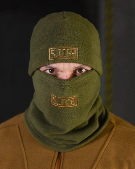 Комплект шапка + баф 5.11 олива ВТ0483