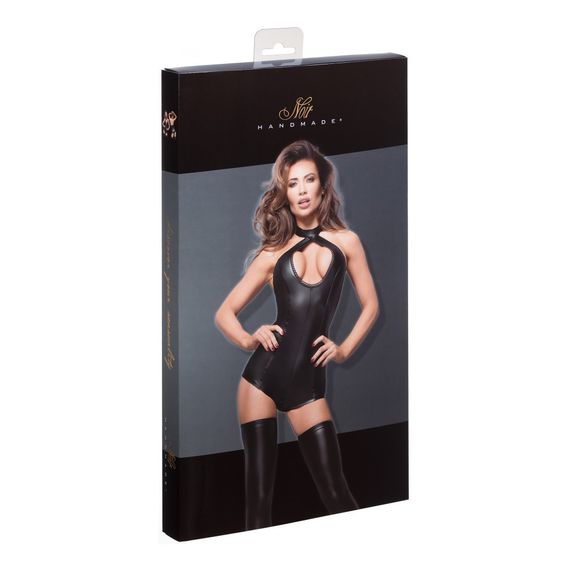 Боді шорти з нашийником F169 Noir Handmade XL Sex Aura | Зображення 3