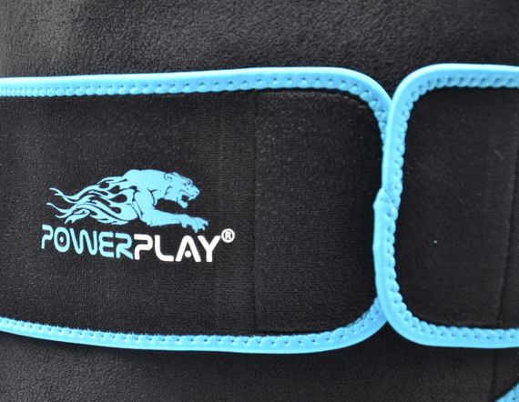 Пояс для похудения PowerPlay 4303 Черно-Синий | Зображення 5