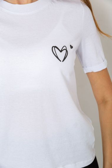 Жіноча футболка з принтом, колір білий, 241R122 | Зображення 4