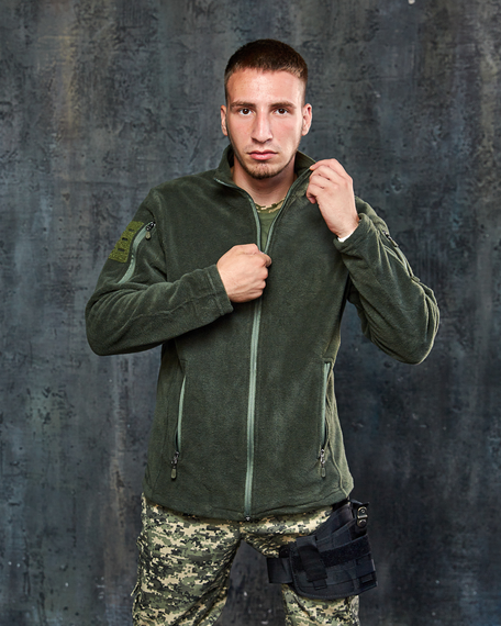 Тактична флісова кофта хакі M XL | Зображення 1