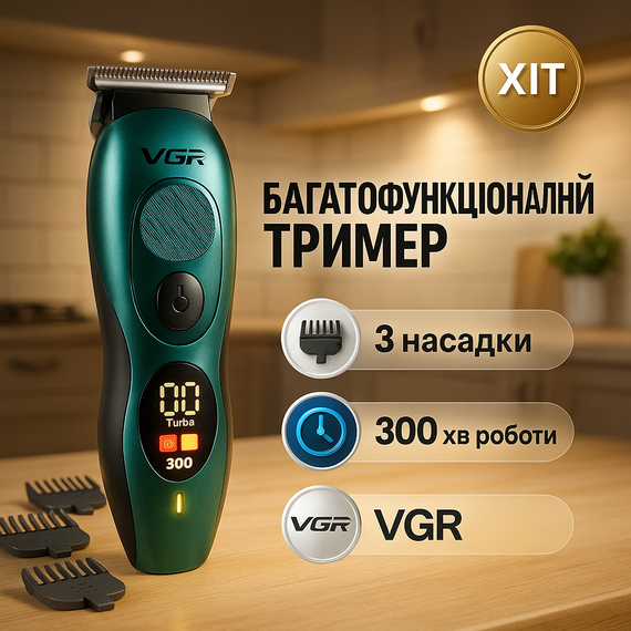 Практичная машинка для стрижки волос VGR V-227, Профи машинка для стрижки волос Триммер висков BS-47