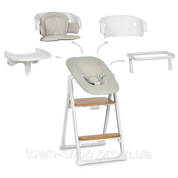 Детский стульчик для кормления 4 в 1 GROWEE ME 1222 White | Зображення 1