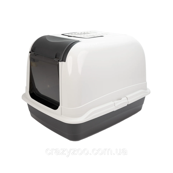 Закритий туалет для котів Ferplast Maxi Bella Cabrio чорний 65.5х50х47 см 72070099