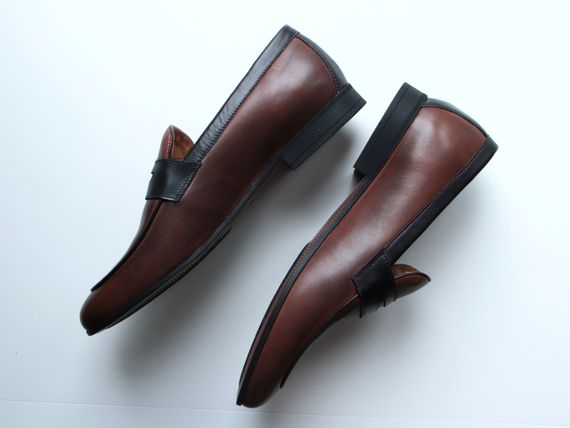 Зручні коричневі туфлі лофери Ikos 40 розмір | Зображення 2