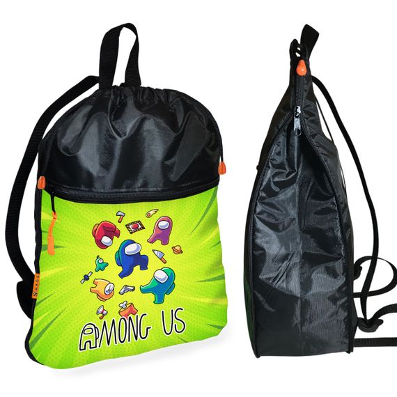 Рюкзак-мішок для взуття, спортивної форми Амонг Ас «Among Us »дитяча сумка для змінки з розширювачем (01202)