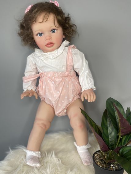 Силіконова Колекційна Лялька Реборн Reborn Дівчинка Тіффані ( Вінілова Лялька ) Висота 65 см | Зображення 4