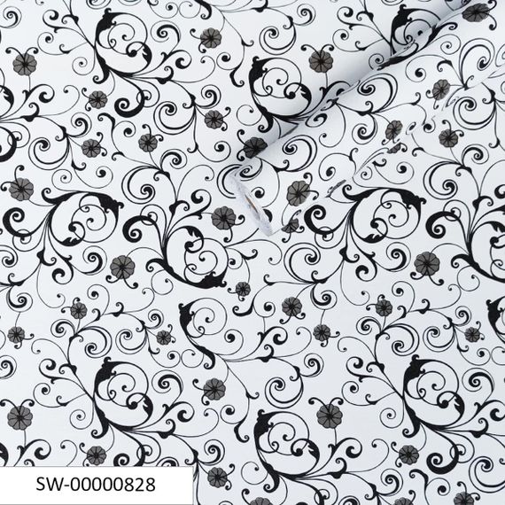 Самоклеюча плівка білі вензелі 0,45х10м (10175) SW-00000828 | Зображення 6