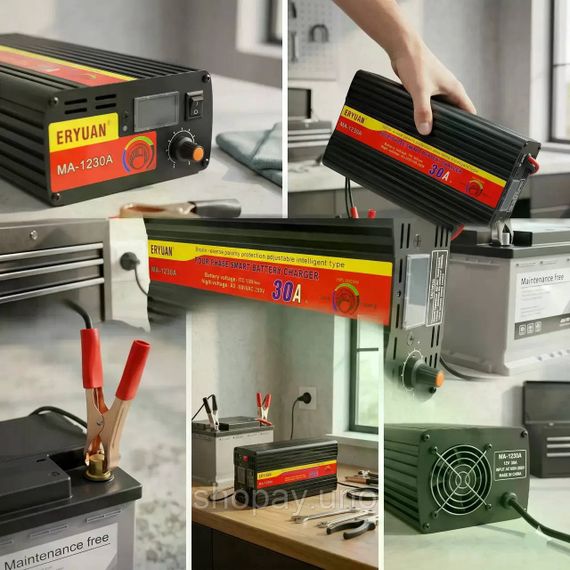 Зарядное устройство EY-1230A 30A 12V для свинцово-кислотных аккумуляторов | Зображення 3