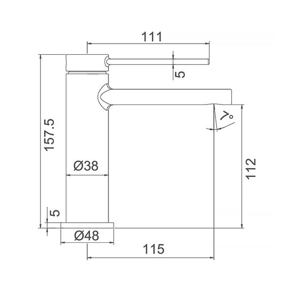 Змішувач для умивальника Frap F1067 | Зображення 1