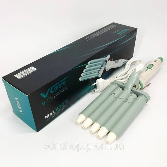 Плойка для укладки и выравнивания волос VGR V-597, Прибор для завивки волос Плойка обьема VI-19 | Зображення 1