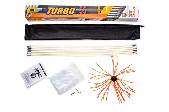Роторный набор для чистки дымоходов 7 м Savent TURBO