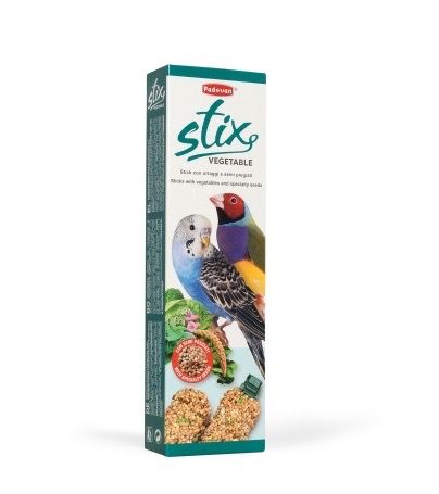 Ласощі для хвилястих папужок та екзотичних птахів Padovan Stix Vegetable Cocorite, 80 гр