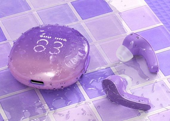 Бездротові навушники ACEFAST T9 Crystal (Air) color bluetooth earbuds Grape Purple | Зображення 2
