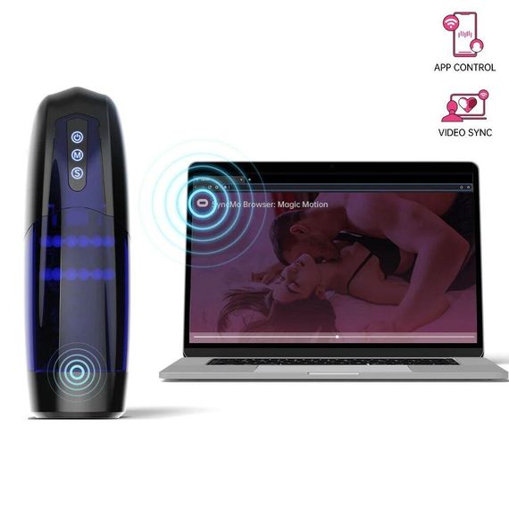 Інтерактивний смарт мастурбатор Magic Motion Xone, імітація фрикцій, 10 режимів, кнопка турбо Sex Aura | Зображення 8