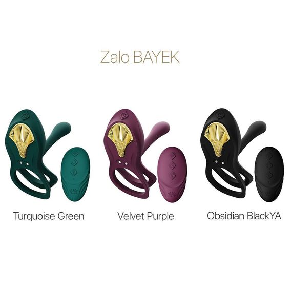 Смарт-ерекційне кільце Zalo BAYEK Turquoise Green, подвійне з ввідною частиною, пульт ДК | Зображення 7