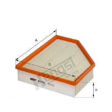 Фильтр воздушный BMW 3/4 G20/21/23 B47/57 18 -, Hengst, E1779L,