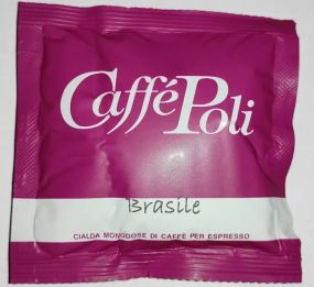 Кава в чалдах молодозах Caffe Poli Бразилія 100шт Італія кава в таблетках Brasile