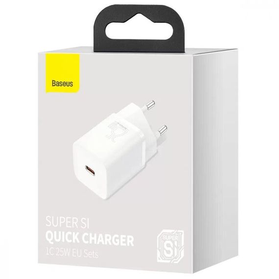 МЗП Baseus Super Si Quick Charger 25W (1USB-C) (CCSP) Білий | Зображення 3