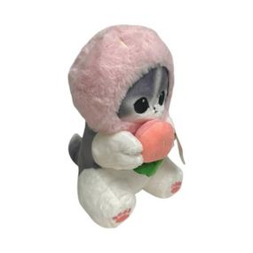 Игрушка мягкая 35см Котик в розовой шапочке