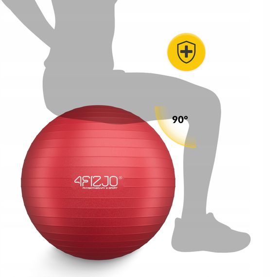 М'яч для фітнесу (фітбол) 4FIZJO 85 см Anti-Burst Red (P-5907739316387) | Зображення 7
