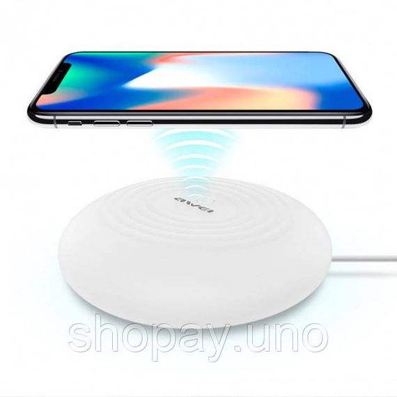 Бездротова зарядка з підсвічуванням 7 кольорів 10W 7 COLOR Awei W7 + WIRELESS CHARGE TO-43 | Зображення 1