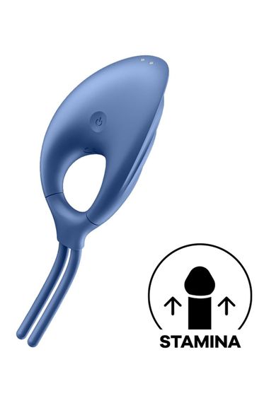 Эрекционное виброкольцо лассо Satisfyer Swordsman Blue, крепкая фиксация, 10 режимов, мощный мотор | Зображення 5
