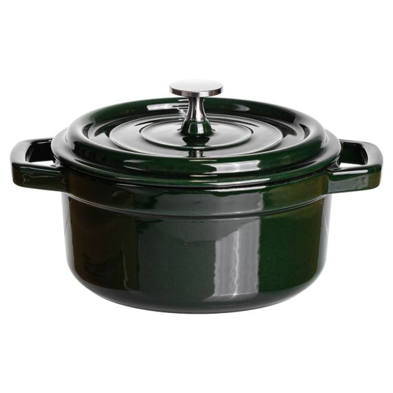 Кокотниця чавунна емальована 2 л, малахіт Yiwu HP-FLG-8 green