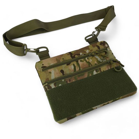 Сумка-кобура мультикам наплічна з липучкою для шевронів, тактична сумка чоловіча з кордури | Зображення 4