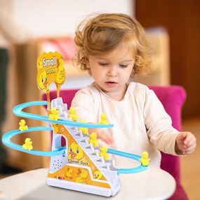 Игровой центр горка-трек с подъемником Small-Duck интерактивная игрушка скользящие утки с музыкой