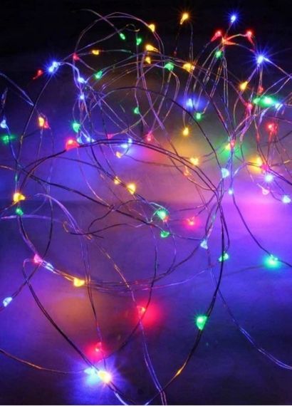 Гирлянда-пучок электрическая Led "Конский хвост" на 200 светодиодов 10 нитей 2 м по 20 диодов статический режим Мультицвет | Зображення 1