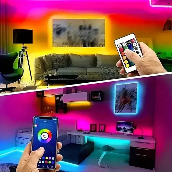 Світлодіодна LED стрічка Bluetooth 2х12,5м USB + пульт SMD 5050 XPRO (234571779_369) | Зображення 2