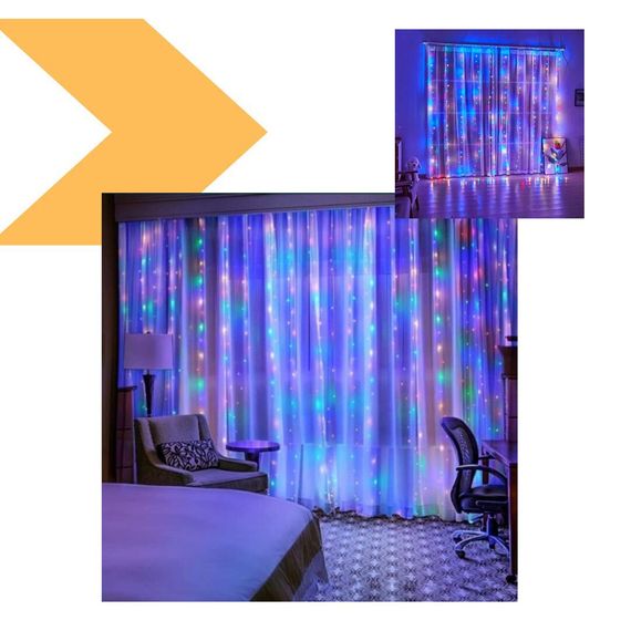 Гірлянда-штора різнокольорова 3x3м з 240 LED лампами XPRO (46843-_293) | Зображення 1