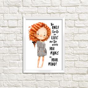 Постер в рамці The only limits in life 30x42 см, A3 (WMT3_018)