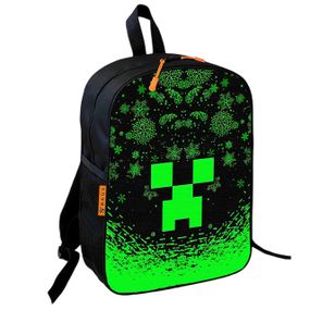Рюкзак школьный детский 36х27см Майнкрафт Крипер "Minecraft" с принтом для мальчика (00589)