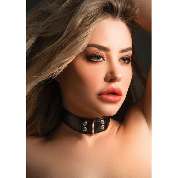 Нашийник з фіксатором Taboom, чорний Sex Aura