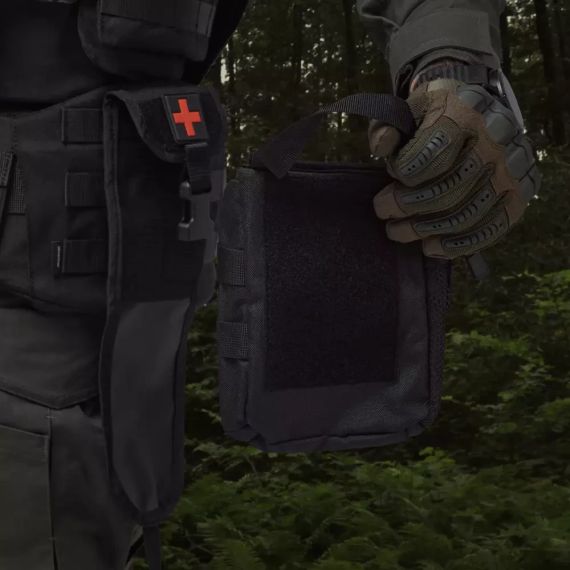 Підсумок аптечка Ukrarmor PRO Чорна, тактична аптечка IFAK Cordura 1000 MOLLE, укрармор ЗСУ, військових | Зображення 5