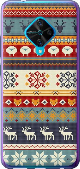Чехол на Vivo V17 Рождественский орнамент "3303u-1819-17620"