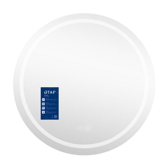 Дзеркало Qtap Mideya R800 з LED-підсвічуванням Touch, з антизапотіванням, димером QT2078NCR8080W | Зображення 2