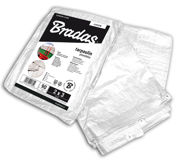 Тент посилений Bradas WHITE 90 г/м² 4 х 8 м PLW904/8