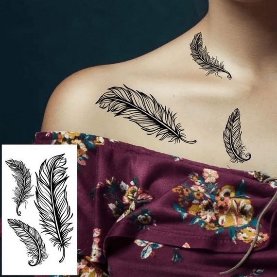 Набор детских временных тату "Черные мини №4" black-tattoo-mini-set-4-H | Зображення 5